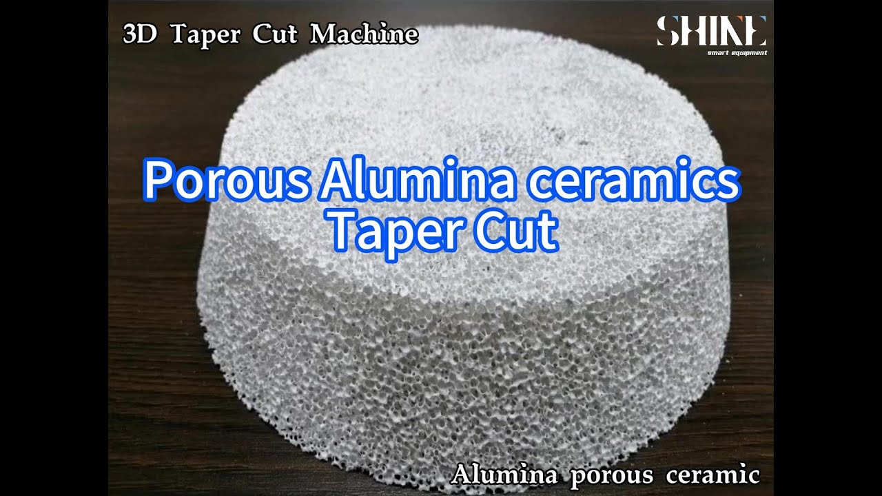 Machine à couper les cônes en céramique poreuse d'alumine, machine à scier les cônes avec une scie à câble diamanté sans fin