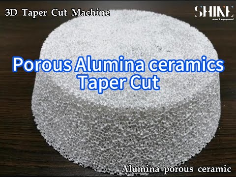 Machine à couper les cônes en céramique poreuse d'alumine, machine à scier les cônes avec une scie à câble diamanté sans fin