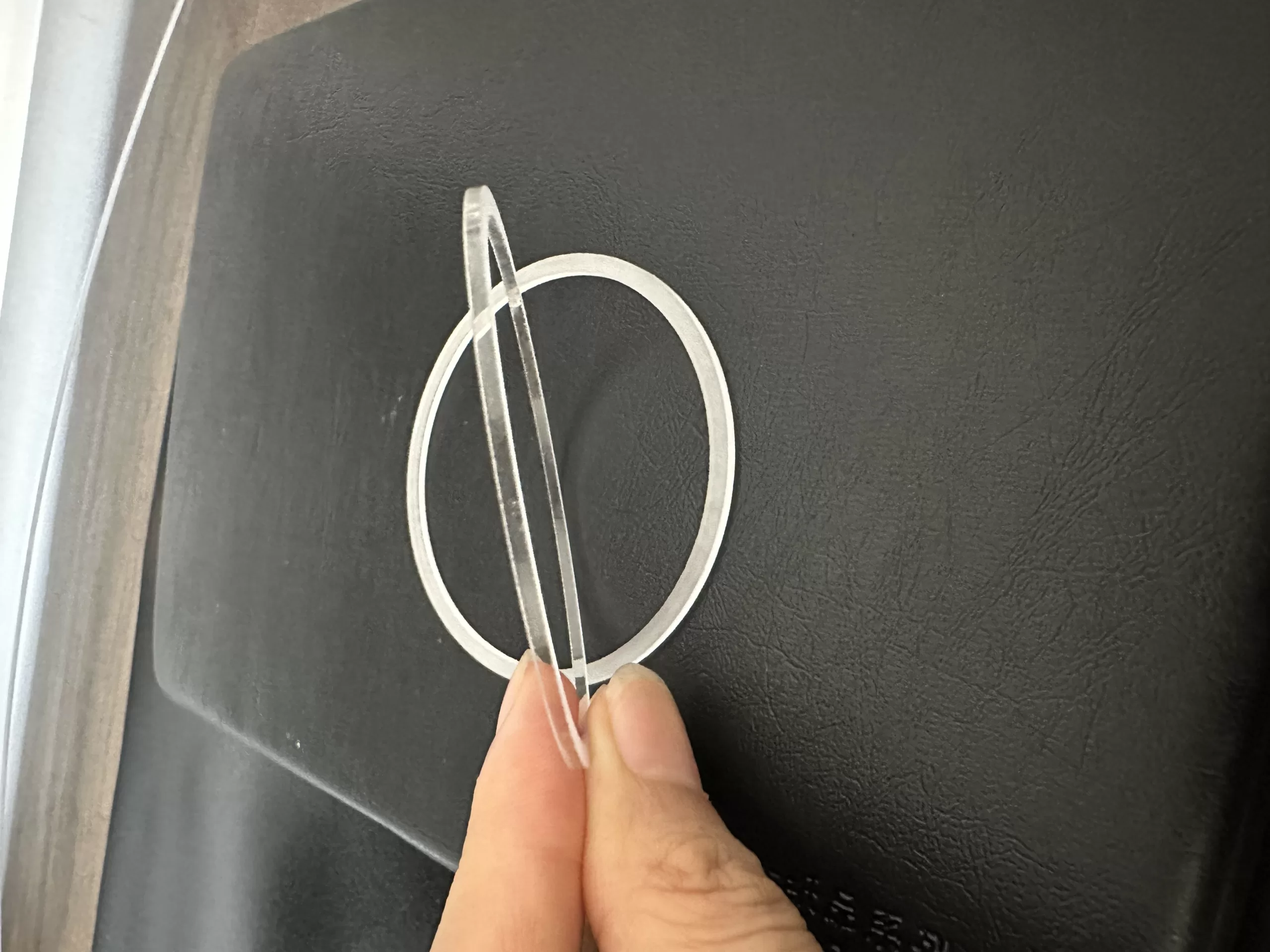Ultra-thin quartz rings cut from quartz tube — clean chip-free edges