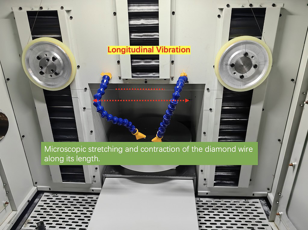 Längsschwingung des Diamantdrahts