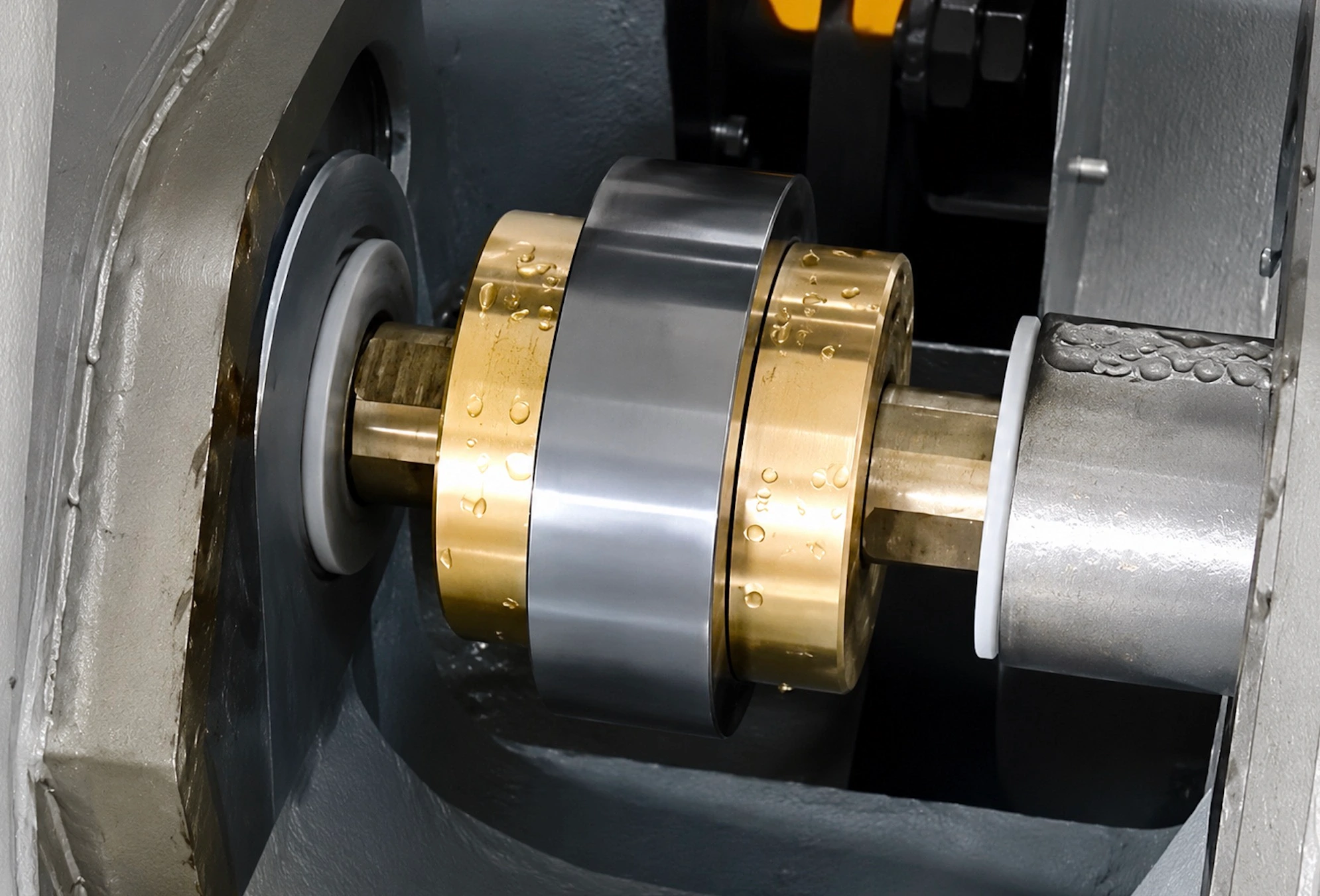 C-120L centering machine grinding the edge and chamfer of a germanium puck