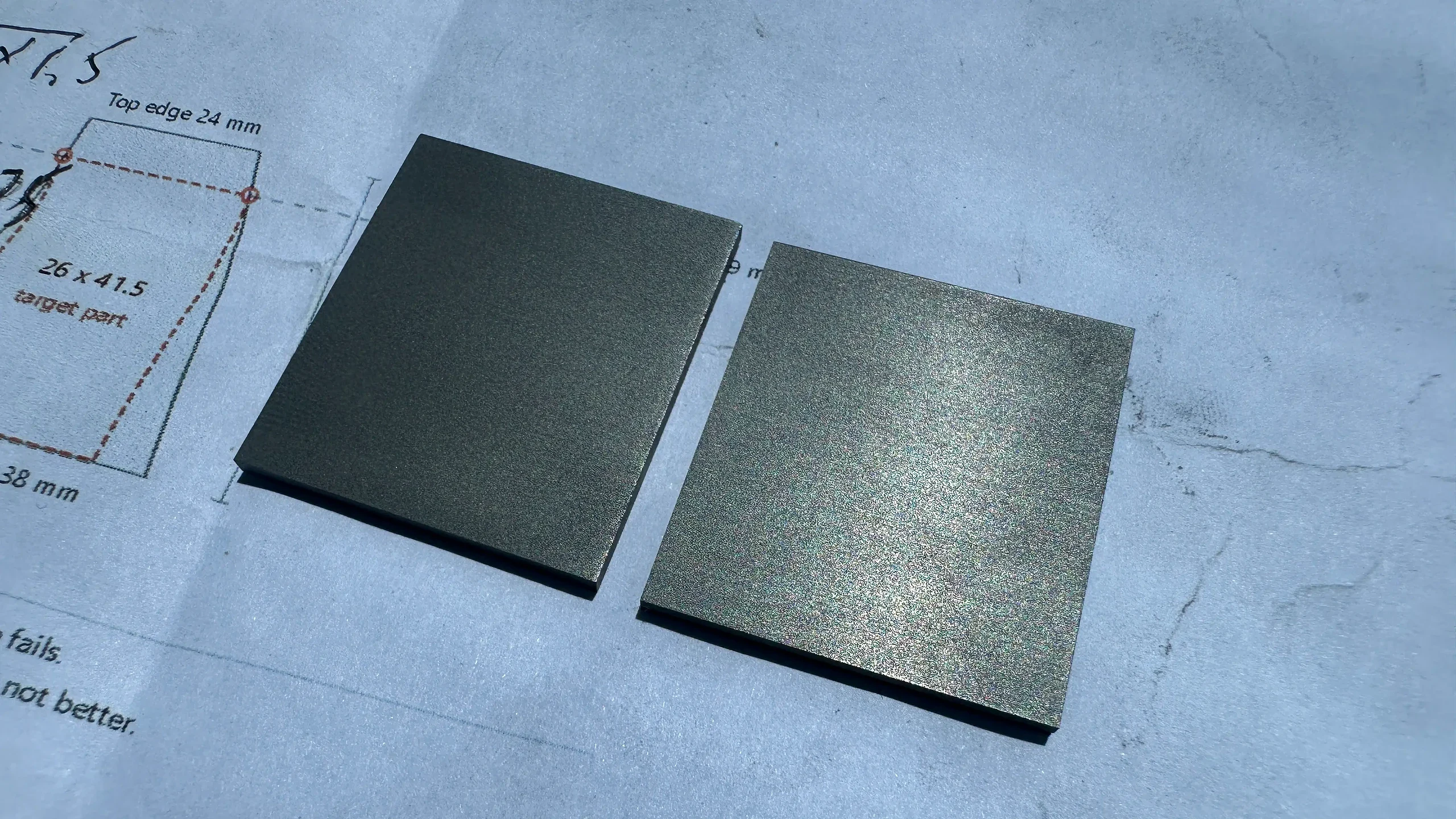 La scie à câble diamanté sans fin est une machine-outil parfaite pour les coupes de précision. NdFeB magnet cutting surface after diamond wire saw slicing