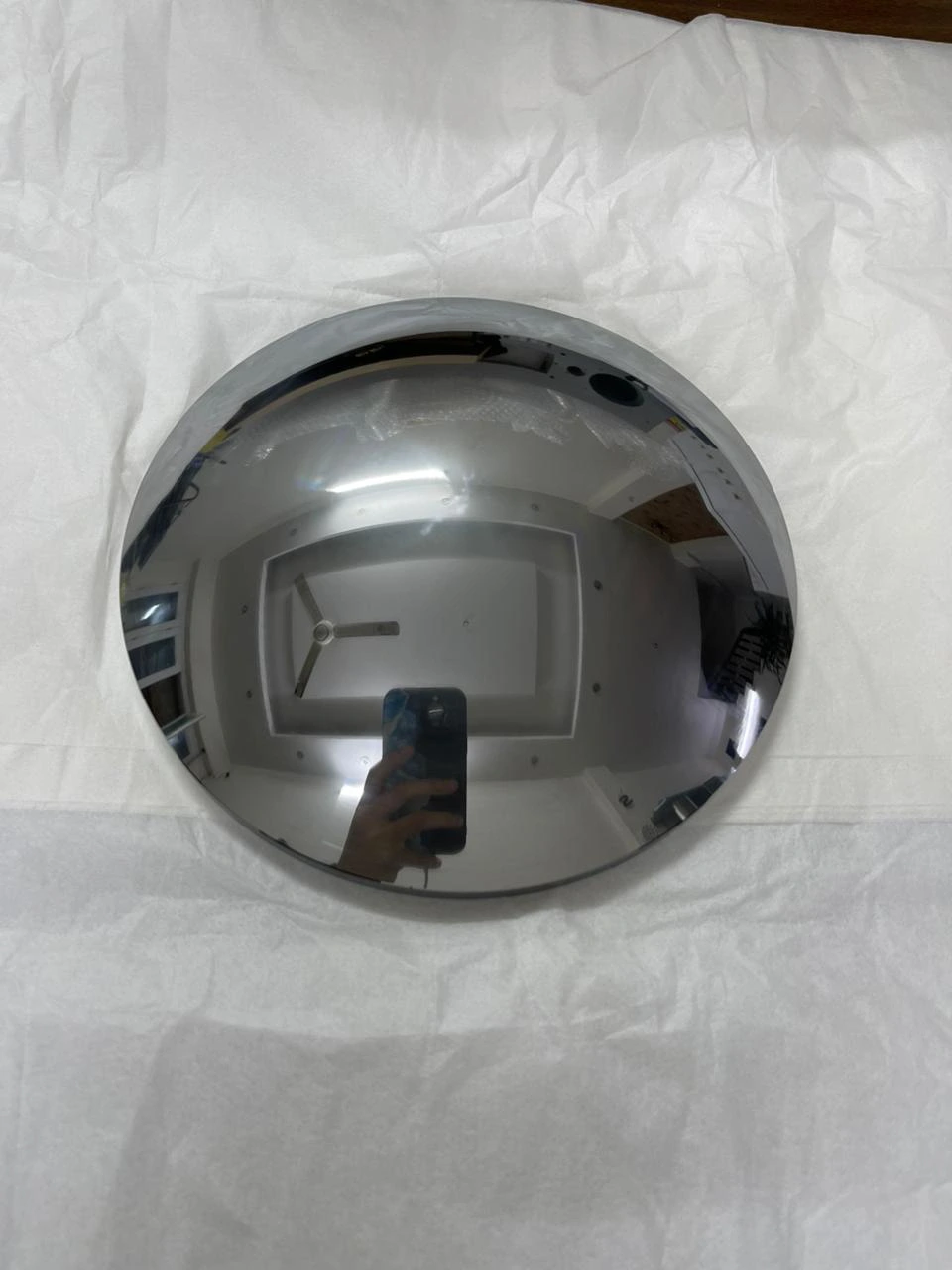Finished germanium IR lens with DLC anti-reflective coating, ready for thermal imaging assembly