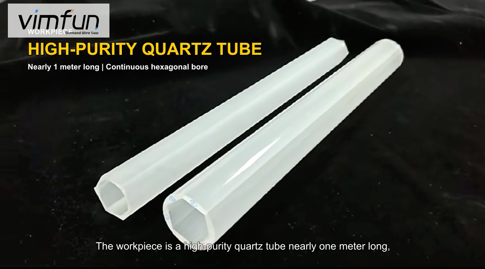 La cortadora de hilo de diamante sin fin es una máquina herramienta perfecta para el corte de precisión Cutting a Continuous Hexagonal Bore Through a 1-Meter Quartz Tube